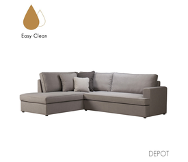 REMIX ΚΑΝΑΠΕΣ ΓΩΝΙΑ ΑΡΙΣΤΕΡΗ ΓΚΡΙ 264x202x84