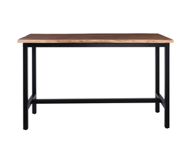 LIZARD Τραπέζι Bar Μέταλλο Βαφή Μαύρο, Ξύλο Ακακίας Φυσικό