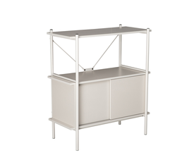 POPULAR ΒΙΒΛΙΟΘΗΚΗ CREAM 80x40x92