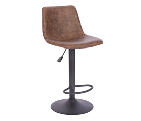 ASTI ΣΚΑΜΠΟ BAR ΚΑΦΕ ANTIQUE WASHED ΜΑΥΡΟ 42x49x109.5