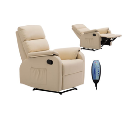 COMFORT Massage Πολυθρόνα Relax, Σαλονιού - Καθιστικού, PU Μπεζ