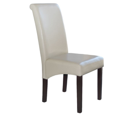 MALEVA-H Καρέκλα Ξύλο - PU Ivory