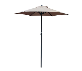 ΟΜΠΡΕΛΑ Αλουμινίου Χωρίς Flaps Σκελετός Ανθρακί - Ύφασμα Μπεζ