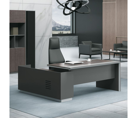 ADVANCE Γραφείο Δεξιά Γωνία Σκούρο Καρυδί - Sky Grey