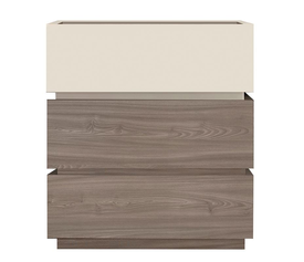 VANITY Συρταριέρα 3 Συρτάρια Αποχρώσεων Sonoma Oak & Cream, με Αποσπώμενα χρωματικά Μέρη