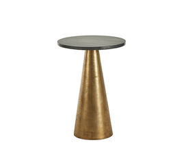 CONO COFFEE TABLE ΜΑΥΡΟ ANTIQUE BRASS 36x36x51