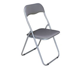 LINDA Καρέκλα Πτυσσόμενη Βαφή Γκρι, Pvc Γκρι