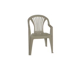 LIDO Πολυθρόνα Τραπεζαρίας Κήπου - Βεράντας Στοιβαζόμενη, PP Απόχρωση Tortora