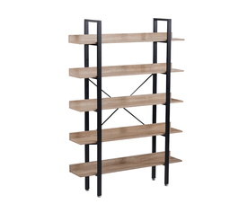 HORIZON ΒΙΒΛΙΟΘΗΚΗ 5ΡΑΦΙΑ SONOMA ΜΑΥΡΟ 120x28x170