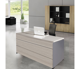 PROGRESS Γραφείο 200x90cm Απόχρωση Elm-Sky Grey