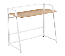 UNIT Γραφείο Η/Υ Πτυσσόμενο, Μέταλλο Βαφή Άσπρο, Melamine Απόχρωση Sonoma