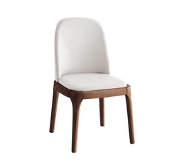 VISTA Καρέκλα Τραπεζαρίας- Κουζίνας, Απόχρωση Καρυδί, Pu Εκρού