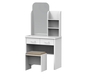 CALIBER Set Τουαλέτα + Σκαμπό Απόχρωση Άσπρο