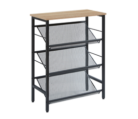 PLEXUS ΠΑΠΟΥΤΣΟΘΗΚΗ 3ΡΑΦΙΑ ΚΑΡΥΔΙ ΜΑΥΡΟ 60x30x80