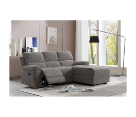 RELAX ΚΑΝΑΠΕΣ RECLINER ΓΩΝΙΑ ΔΕΞΙΑ ΓΚΡΙ 212x156x96