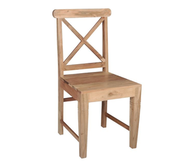 KIKA Καρέκλα Τραπεζαρίας Κουζίνας - Ξύλο Ακακία Φυσικό