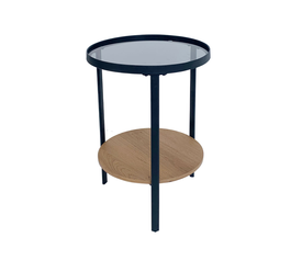 ACCORDO SIDE TABLE ΦΙΜΕ ΦΥΣΙΚΟ ΜΑΥΡΟ 40x40x55