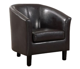 BOGA Πολυθρόνα Σαλονιού Καθιστικού, Pu Σκούρο Καφέ