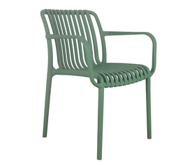 MODA Πολυθρόνα-Pro Στοιβαζόμενη, PP-UV Protection Απόχρωση Πράσινο