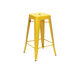 RELIX Σκαμπό Bar-Pro, Στοιβαζόμενο, Μέταλλο Βαφή Κίτρινο