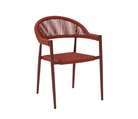 Adina πολυθρόνα αλουμινίου-rope terracotta