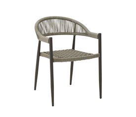 Adina Πολυθρόνα Αλουμινίου Rope Γκρι