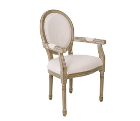 JAMESON Πολυθρόνα Σαλονιού Καθιστικού Decape, Ύφασμα Εκρού