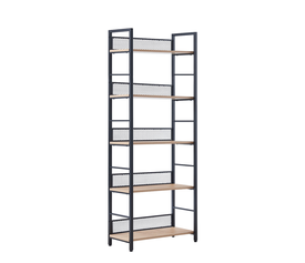 NEST ΒΙΒΛΙΟΘΗΚΗ ΦΥΣΙΚΟ ΜΑΥΡΟ 60x28x154