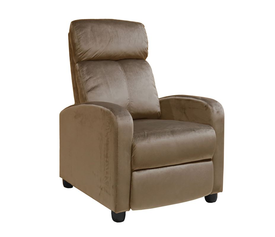 PORTER Πολυθρόνα Relax Σαλονιού - Καθιστικού Camel Velure