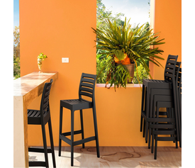 ARES ΣΚΑΜΠΟ ΜΠΑΡ75εκ. BLACK ΠΟΛ/ΝΙΟΥ