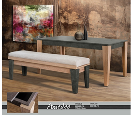 Amedeo Τραπεζαρία Επεκτεινόμενη Ξύλινη Ελληνικής Κατασκευής 170x90(+50)x76cm