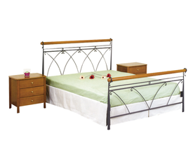 KPS/ ΑΝΑΤΟΛΗ ΚΡΕΒΑΤΙ ΞΥΛΟ-ΜΕΤΑΛΛΟ ΜΑΣΙΦ ΔΙΠΛΟ ΕΛΛΗΝΙΚΗΣ ΚΑΤΑΣΚΕΥΗΣ ΓΙΑ ΣΤΡΩΜΑ 150Χ200 ΕΚ