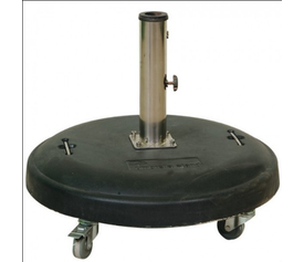 Μάυρη Τσιμεντένια Βάση Ομπρέλας 37Kgr  ⌀ 60cm με Ροδάκια Και Φρένο ΜΑΥΡΗ