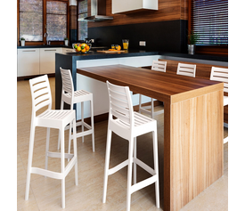 ARES ΣΚΑΜΠΟ ΜΠΑΡ75εκ. WHITE ΠΟΛ/ΝΙΟΥ