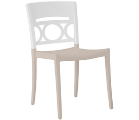 Moon Καρέκλα Πολυπροπυλενίου White Linen 50x56,5x82(46,5)cm