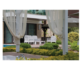 Garda II PP set 4τμχ ΓΚΡΙ Kαναπές:140x75x78(64)cm Πολυθρόνα:71,5x75x78(64)cm Τραπεζάκι:67,5x67,5x32cm