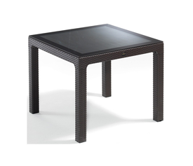 Defence 90 τραπέζι καφέ με τζάμι 90x90x75cm