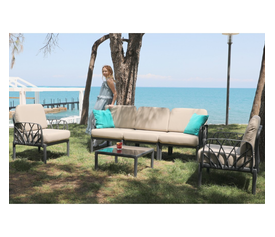 Garda III PP set 4τμχ Μόκα + μπεζ μαξιλάρια