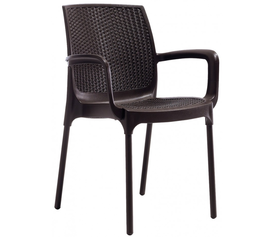 Parker πολυθρόνα Καφέ 57x57x84(45)cm