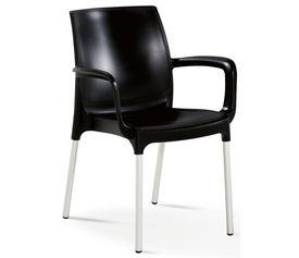 Norman πολυθρόνα Μαύρη 55x58x82cm