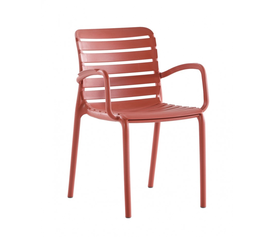 Parma Πολυθρόνα Πολυπροπυλενίου Κόκκινη 56x56x47/82cm