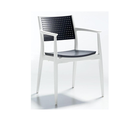 Seginus πολυθρόνα White - Anthracite 58x54x82cm