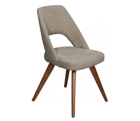 Amelia ξύλινη καρέκλα Μπέζ  Άβαφο 48x46x85(46)cm