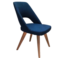 Amelia ξύλινη καρέκλα Μπλέ Φυσικό 48x46x85(46)cm