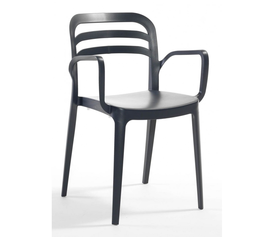 Aspendos πολυθρόνα Μαύρη  46x51x82cm