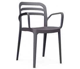 Aspendos πολυθρόνα  Ανθρακί 46x51x82cm