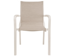 Sunset πολυθρόνα ΛΕΥΚΗ-ΜΠΕΖ 61x63x88(45)