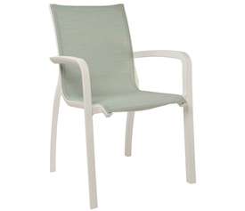 Sunset πολυθρόνα polypropylene (περιορισμένο απόθεμα) 61x63x88(45)cm ΛΕΥΚΟ ΤΙΡΚΟΥΑΖ