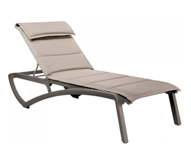 Sunset Confort ξαπλώστρα ΓΚΡΙ-ΜΠΕΖ 192x78x39