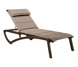 Sunset Confort ξαπλώστρα ΜΠΡΟΝΖΕ-ΚΑΦΕ 192x78x39